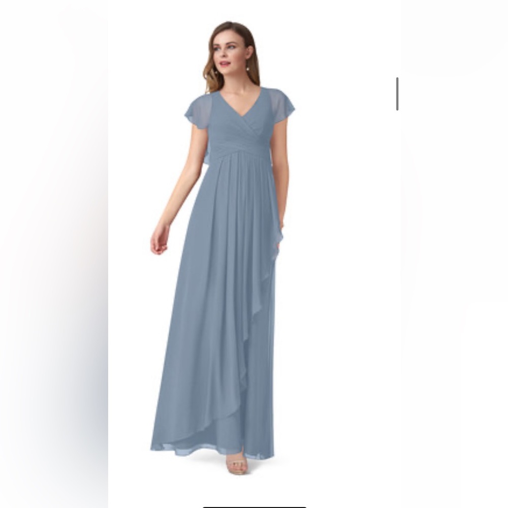 Dusty Blue Azazie Esme Bridesmaid Dress